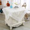 Nappe brodée de luxe européenne pour table à manger, nappe en dentelle avec motif de pissenlit, meuble TV, housse anti-poussière pour chaussures