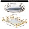 Elegant Gold Mirror Display Tray Portable for Organizing Accessories and Enhancing Home Decoration Aesthetic Use