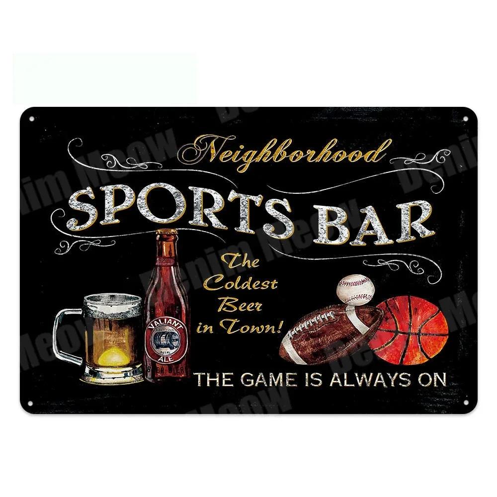 Vintage Drink Beer Aluminum Sign Alcohol Metal Sign Backyard Bar Retro Plaques For Man Cave Pub Cafe Club Rules Painting Deco