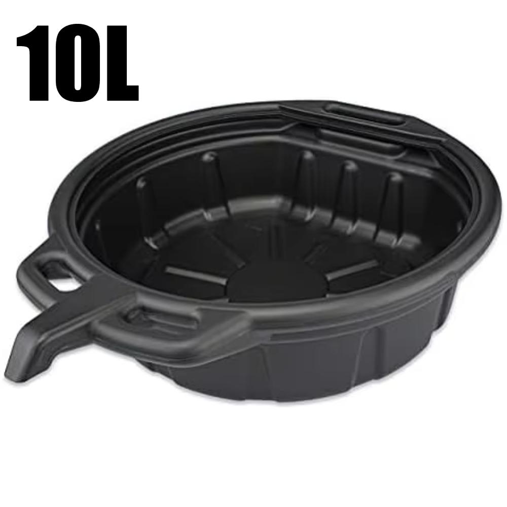 Waste Engine Oil Collector Tank Universal Drain Pan Car Repair Waste Oil Drain Pan Thickened Plastic Oil Basin 10L/15L 10L
