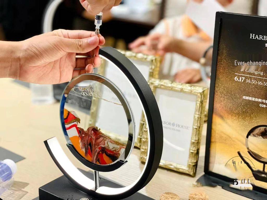 Flowing Sand Painting Atmosphere Lamp: DIY Table Lamp, Night Light, Decorative Gift, Sleep Companion, Sand Art Ornament.