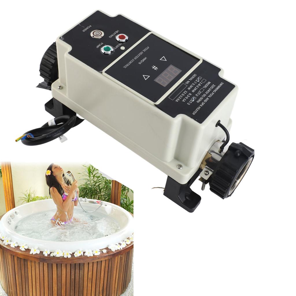 Pool Heater Electric Swimming Pool Water Heater Hot Tub Thermostat with Digital Display for Hot Tub Spa Bathtub