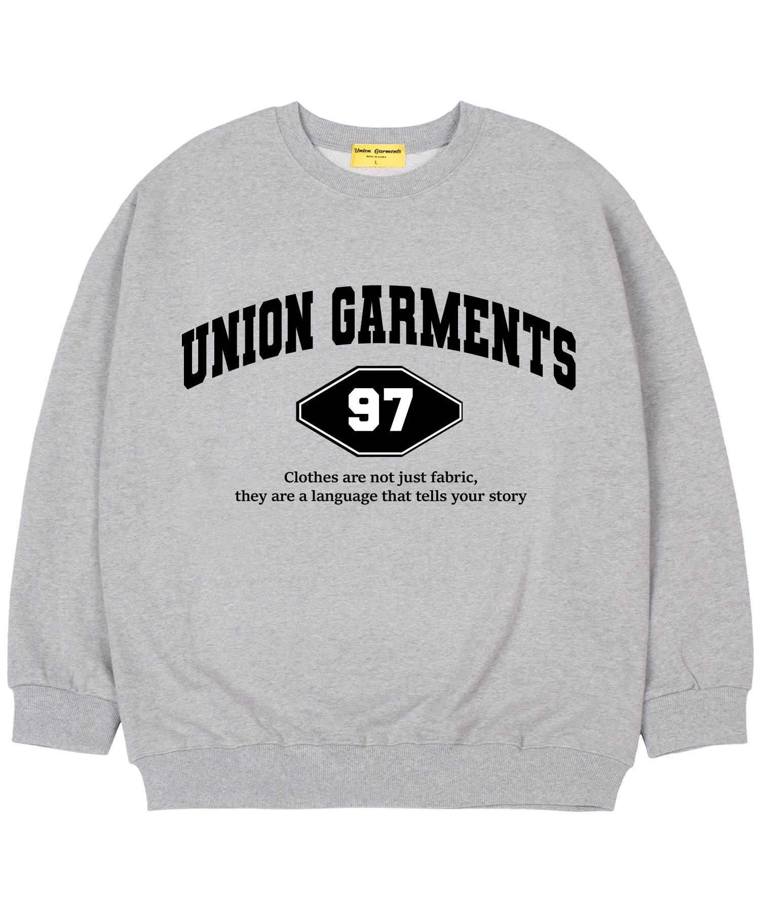 Union Garments [На флисе] 97 Garments Свободная толстовка Серая M