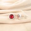 Pink Rubellite Gemstone 925 Sterling Silver Jewelry Handmade Stud Earrings 0.53" EE-147-8