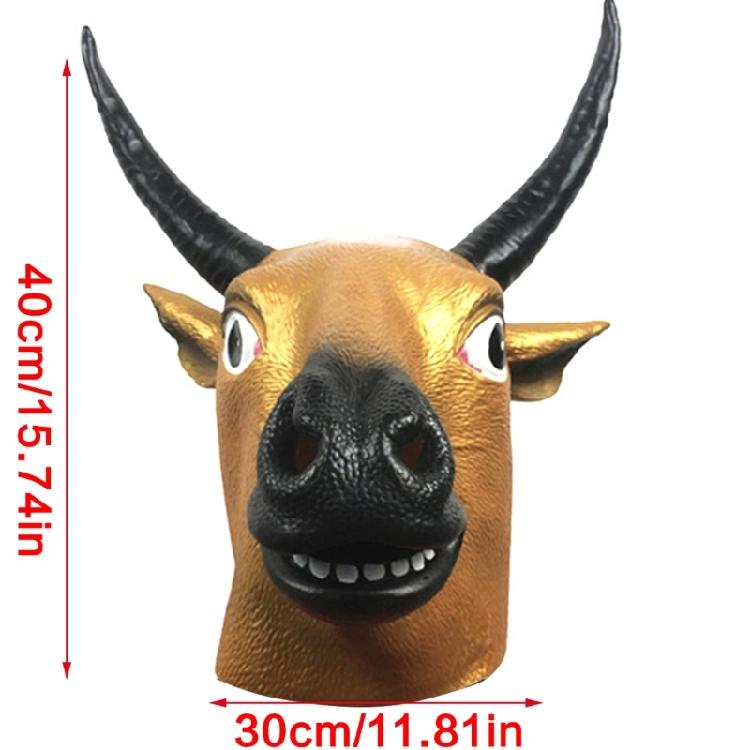 Halloween Ox Mask Animal Cosplay Mask Full Head Latex Mask For Women Man Cosplay Parties, Masquerade Animal Mask