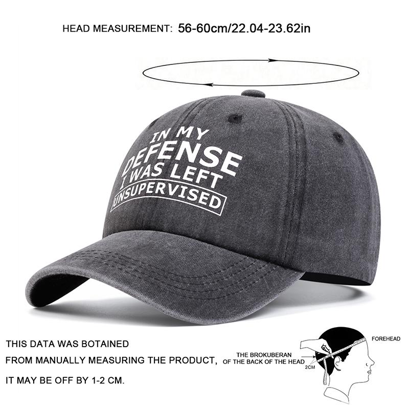 1Piece Unisex Alphabet Lettering Print Wash Baseball Cap Outdoor Adjustable Sunscreen Leisure Hat Spring Autumn Travel Tourism Vacation
