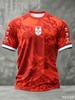 2026 Norway Flag Soccer Jersey Print Short Sleeve Crew Neck T Shirt Flat Printing Sleeve Men Sports Training Casual Fan Top