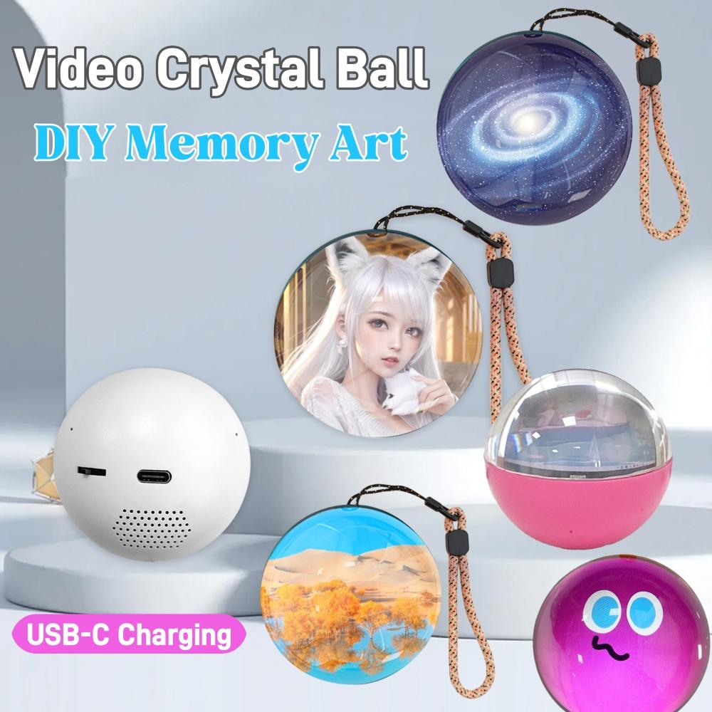 3D Crystal Ball Video Player Audio Video Display Electronic Ball Memory Ball Birthday Gift Souvenir For Family And Friends