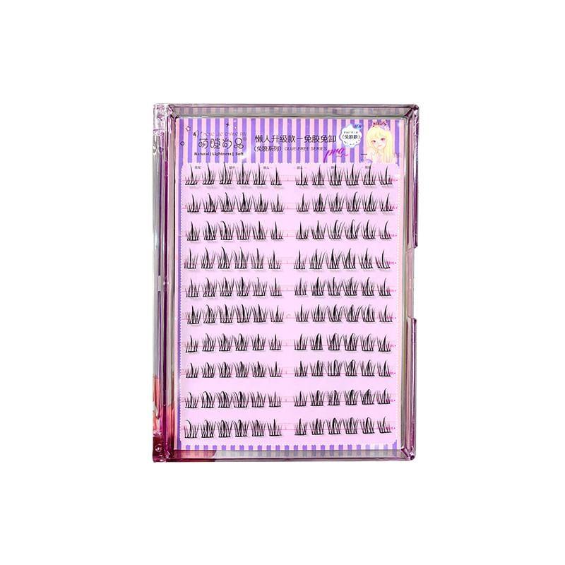 Aimo - Natural Crisscross Colored Cluster False Eyelashes