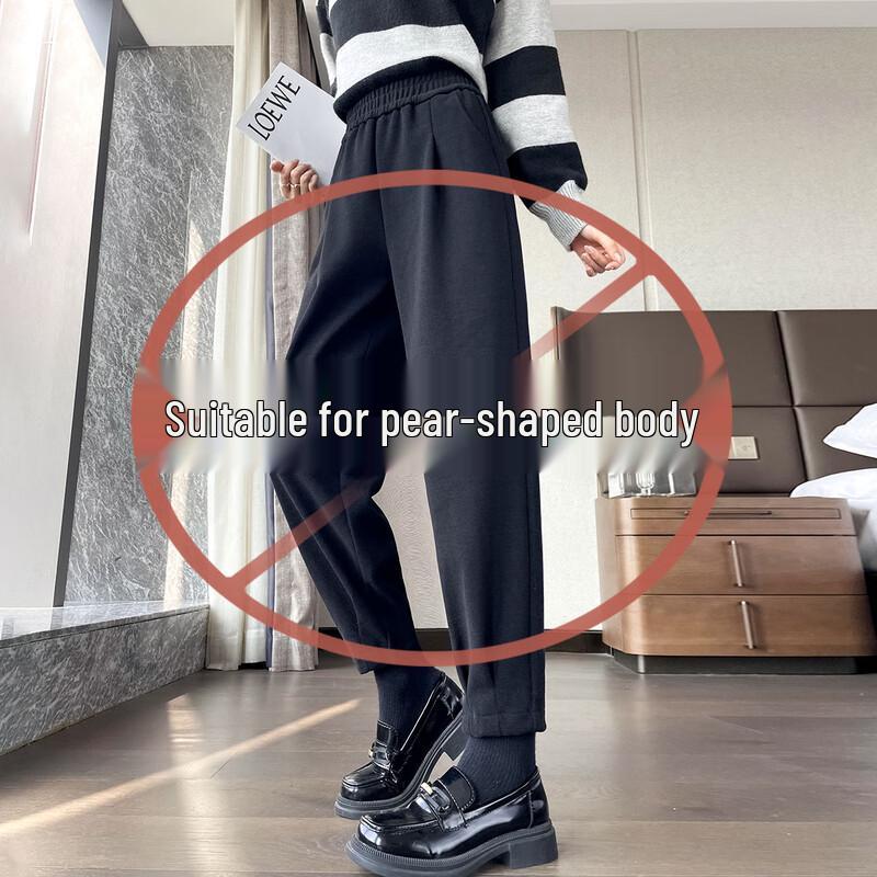 Damen High-Waist Harem Jogger mit Bündchen