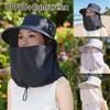 New Anti-UV Fisherman Hat Wide Brim 50+UPF Protection Sun Hat Adjustable with Face Mask Neck Shawl Safari Cap Men