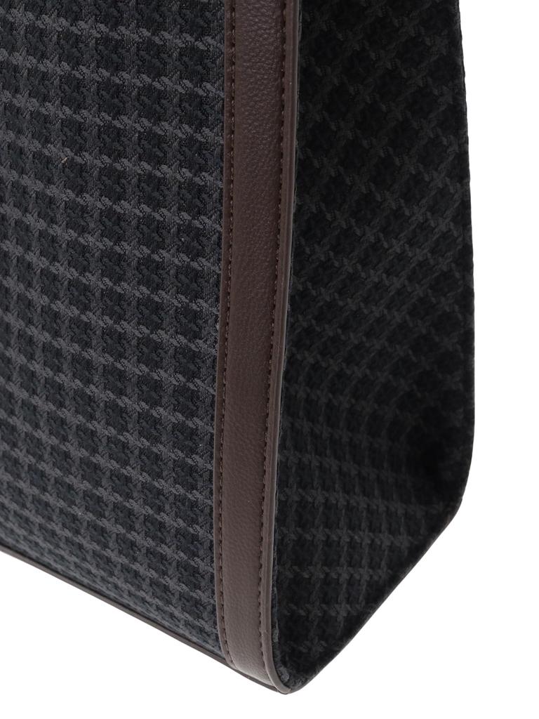 Maison De FLEUR Tweed Square Tote Bag, Brown, 8A43F0J4200