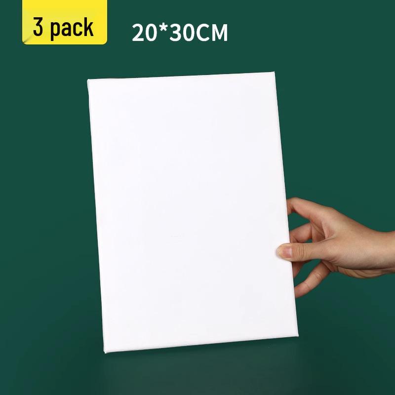 Long Strip Solid Wood Framed Canvas: Rectangle Acrylic Painting On Pure Cotton Linen