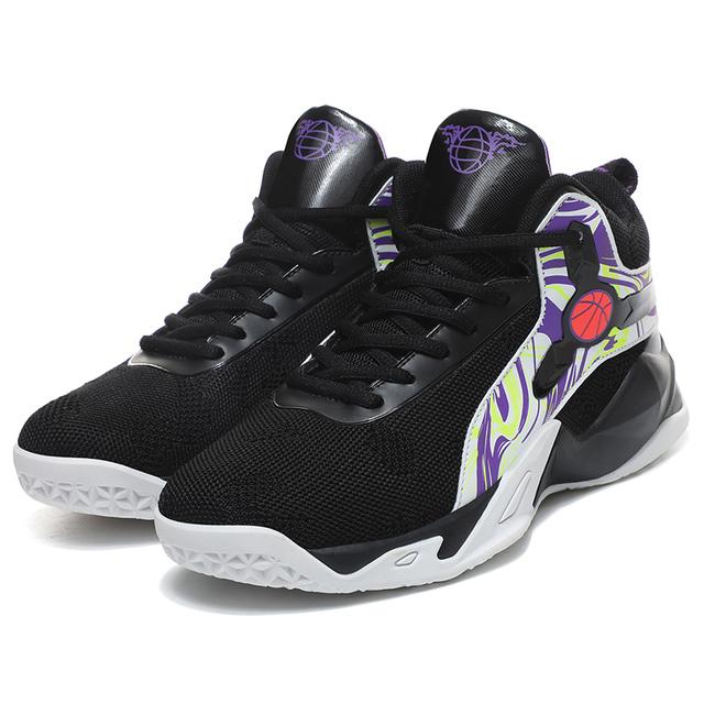 

Чоловіче спортивне взуття унісекс Баскетбольні туфлі Високоякісні чоловічі баскетбольні кросівки Зносостійкі Парні дихаючі баскетбольні жіночі кросівки 46 чорний