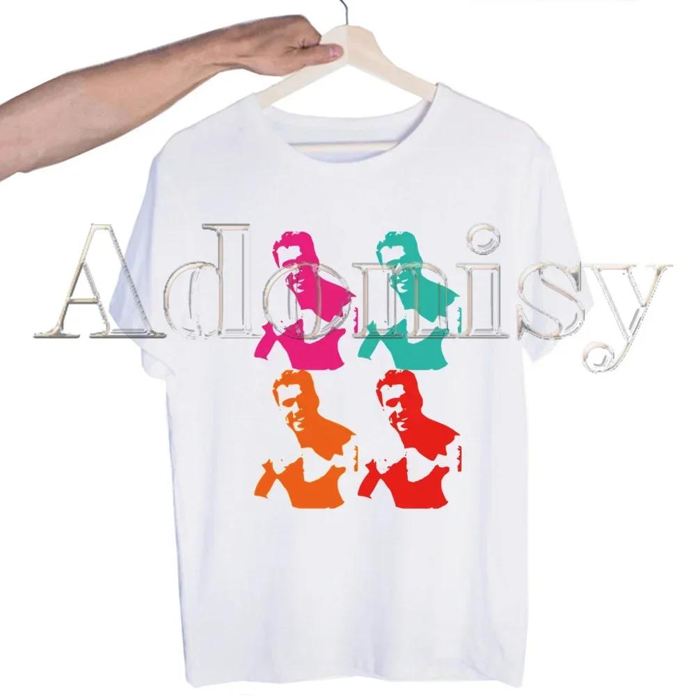 Gachimuchi Printed T Shirt Men Retro Washed Tops Tees Harajuku Tshirt Streetwear Hip Hop Male T-shirts