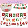Colorful Christmas Banner Flag Decor Featuring Santa And Elk For Festive Home Ornaments