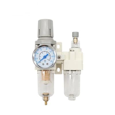 AC2010-02 Type Air Filter Pressure Regulator Pneumatic Oil Water Separator Trap Compressor Manual Drainage