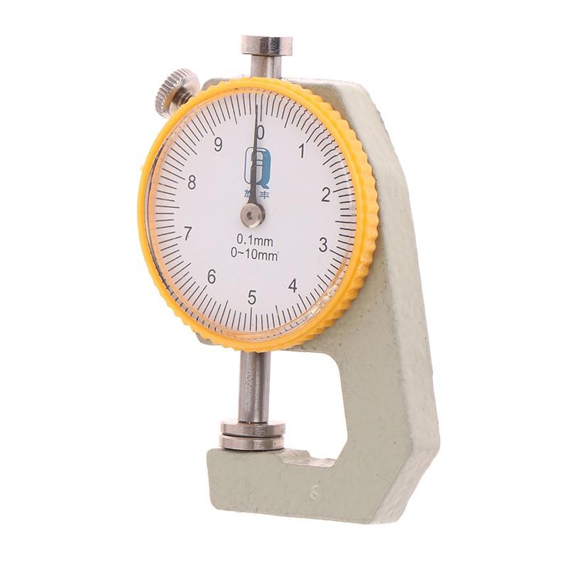 Leather Thickness Gauge Measuring Tools 0-10mm/0.1mm Dial Paper Meter Tester For Hollow Pipe Or Circular Tube Caliper Aluminum