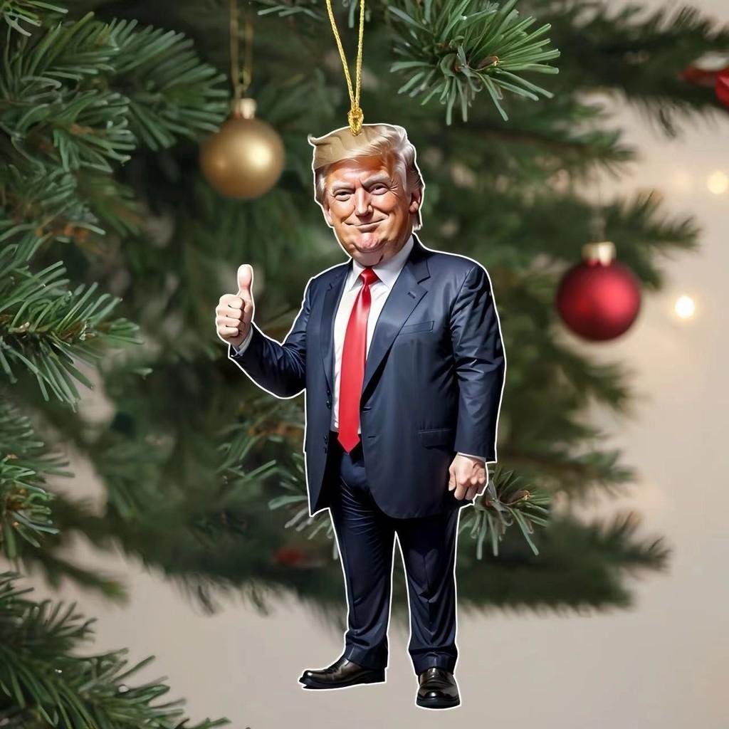 Christmas Donald Trump Ornament Holiday Tree Decoration Key Chain Pendant Car