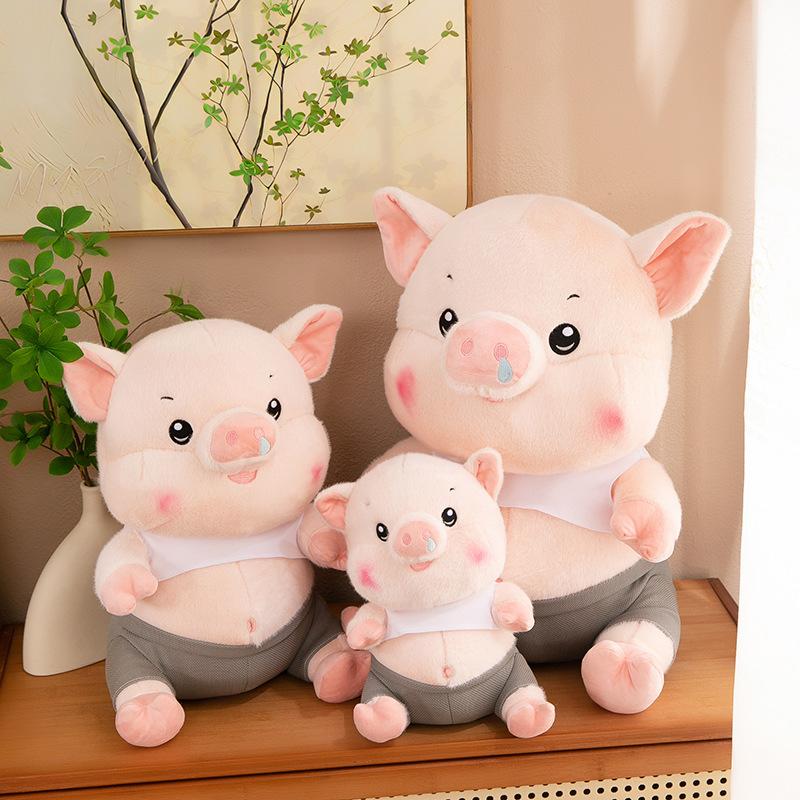 New Style of Silly Pig Plush Toy Cute Little Pig Doll Children's Birthday Gift Pillow
