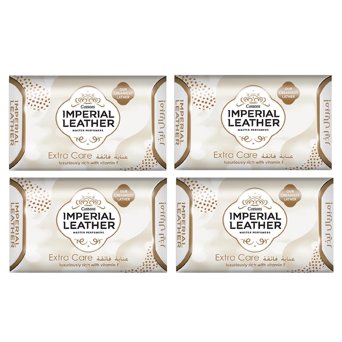 Cussons Imperial Leather Soap 175 g Extra Care bathing bar, rich creamy lather, long-lasting fragrance (pack of 4)
