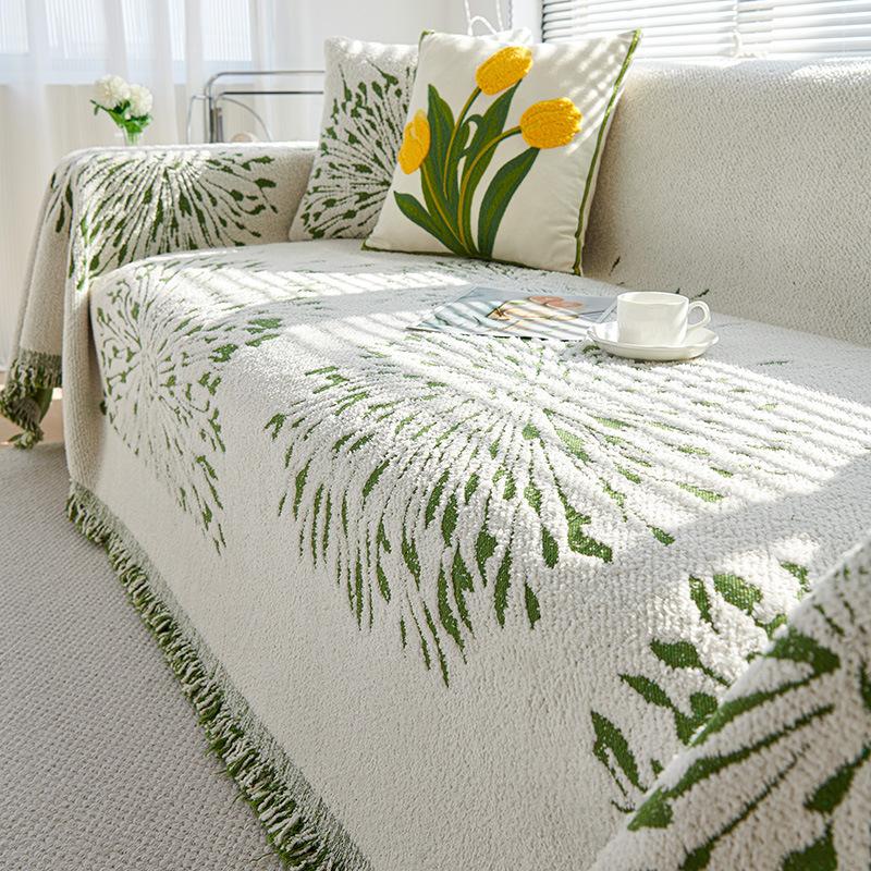 Four Seasons Universal Plush Yarn Thickened Non-Slip Sofa Cover Modern Simple Dustproof Full Covered One Piece Sofa Slipcover