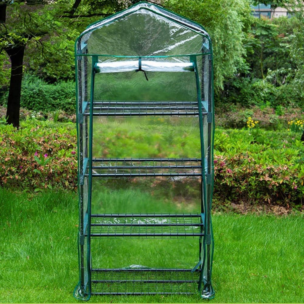 PVC Greenhouse Cover Replacement Transparent Reinforced Zippered Cover (Without Iron Stand)