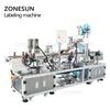 ZONESUN ZS-TB113B Automatic Cosmetic Cream Pressed Powder Box Flat Top and Bottom Labeling Machine Label Applicator