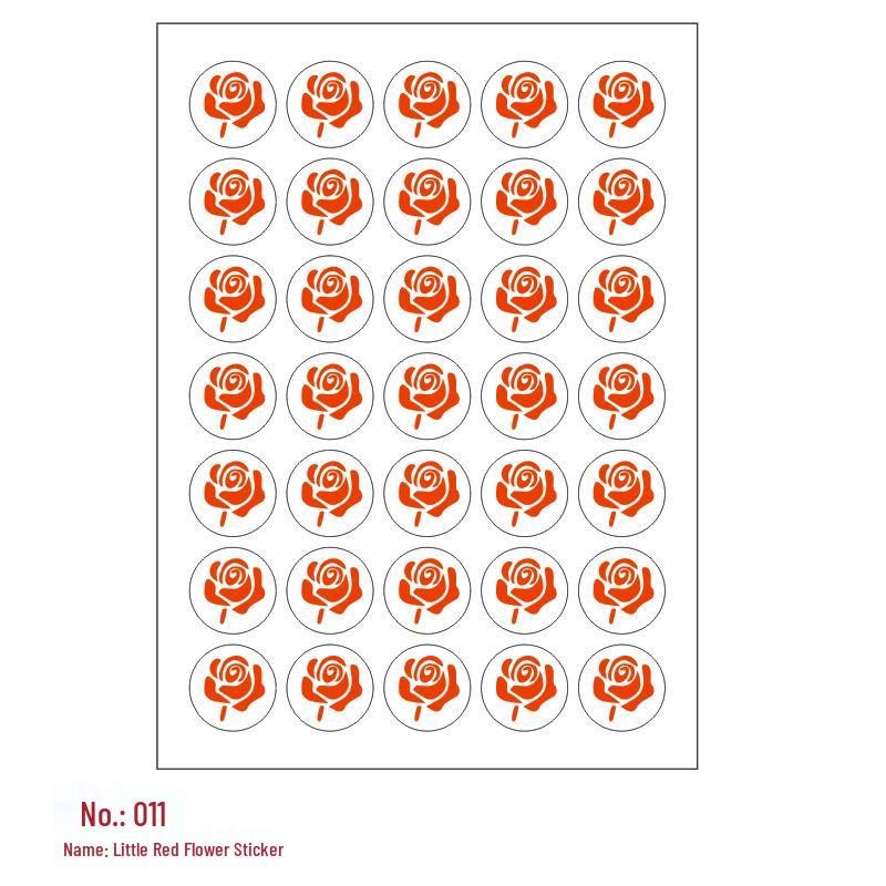 Children's Reward Stickers: Self-Adhesive, Red Flower, Thumbs Up, Smiley Face, Cartoon Designs for Primary School and Kindergarten.