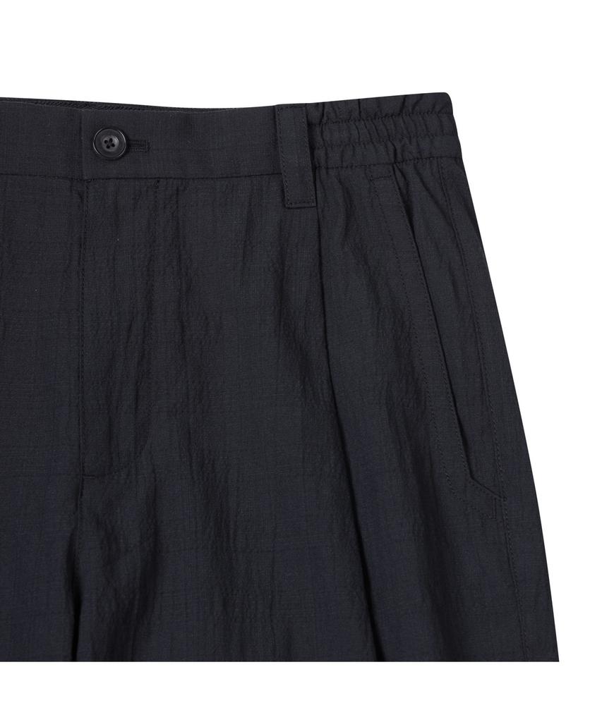 Keoseuuteommellou Black Relaxed Fit Check Setup Pants Cwpam25432Bkx