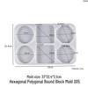 six linked polygonal round mold 005