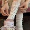 Autumn Mid-calf Socks: Slim, Breathable, Ballet-style Girl's Pile Socks, Lace Jk Calf Socks