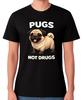 Mops Nicht Drogen Lustige Mops Grafik Unisex T-Shirt Hundeliebhaber LOL Humor Tee