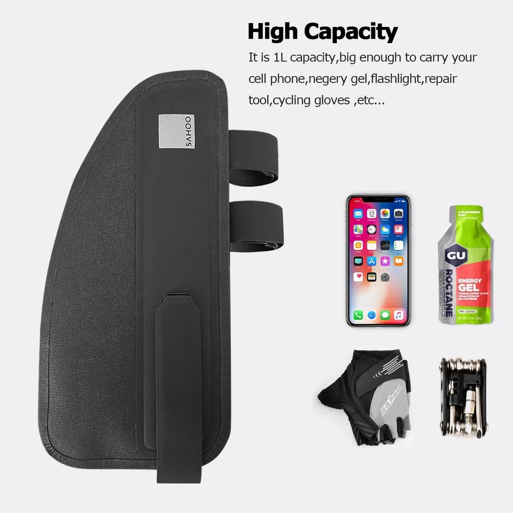 Wasserdichte Mountainbike-Fahrrad-Oberrohrtasche Fahrrad-Frontrahmentasche Pannier-Beutel-Trägerpaket