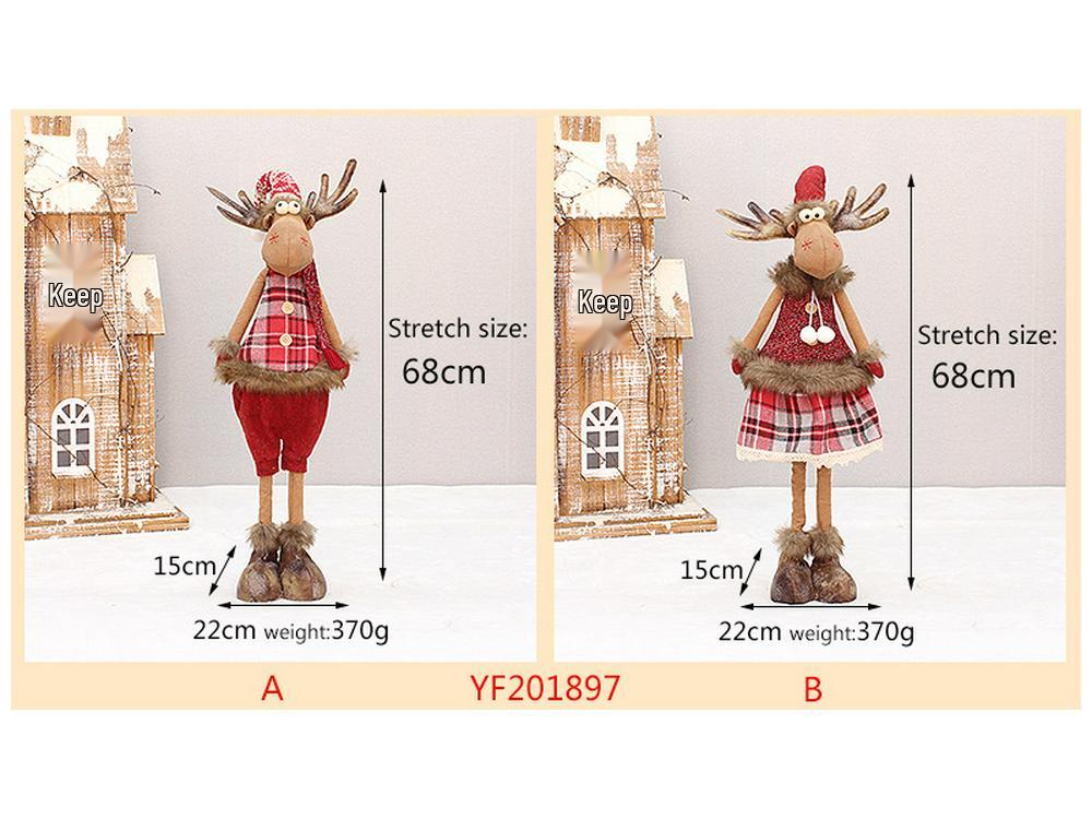 Rotes Teleskop Rentier Plüschtier Weihnachtsornament