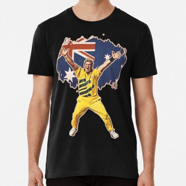 

Shane Warne - Australian Cricket Player - Bo S to 5XL Made in the AU/USA T-Shirt 3XL