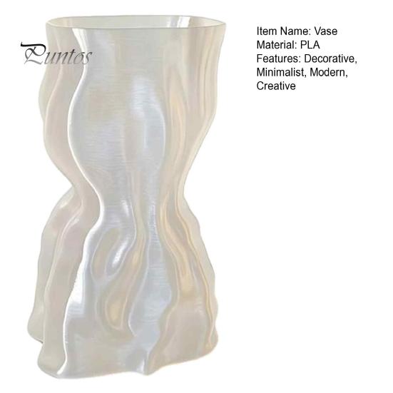Sophisticated Home Accessories 3D Printed Flower Vase, Modern Minimalist Vase for Living Room Ornament Bedroom Decor, Creative Floral Arrangement