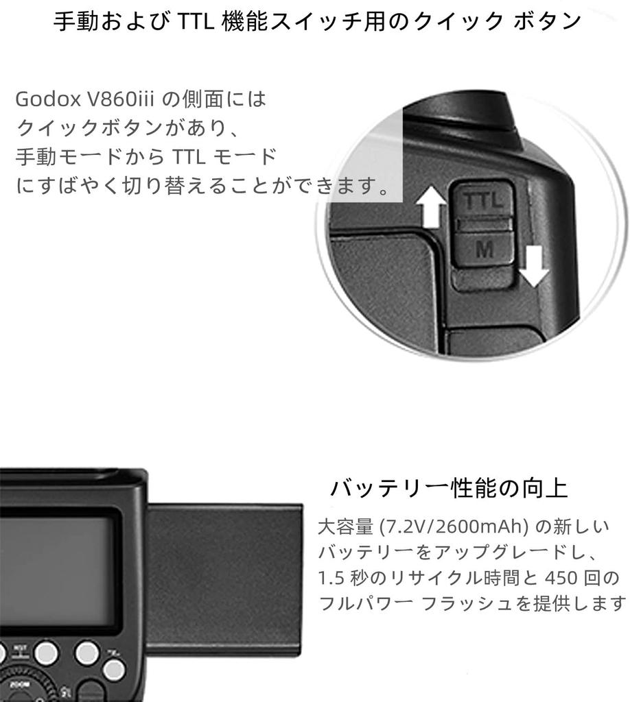 Authorized Godox Sony Camera Speedlite TTL HSS Adjustable 2600mAh High for Sony SLR Cameras [GODOX Dealer] V860III-S Flash, 1/8000s High-Speed Sync,