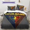 Pogo Crest Custom Name Pattern Bedding Quilt Set Quilt Cover Pillowcase Home Birthday Gift(1 * duvet cover + 2 * pillowcase, without core)