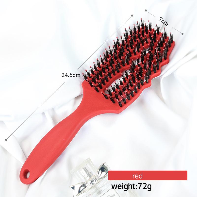 Massagekamm Damen Borsten Nylon Haarbürste Nasses Frisieren Trocken Salon Haarpflege Styling Werkzeuge Zubehör