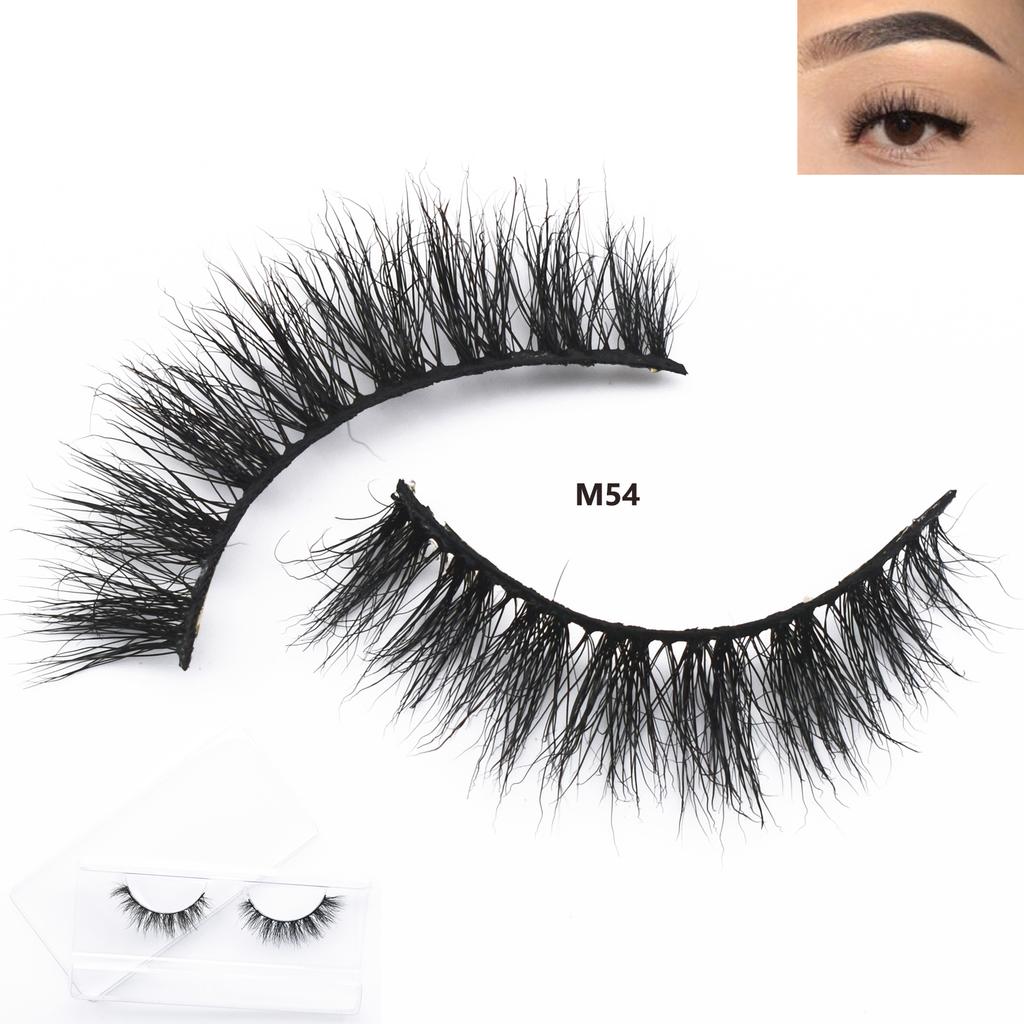 M62 Winged Mink Lashes Fluffy 3D Mink Eyelashes Natural Long Mink False Eyelashes Extension Mink Eyelashes Beauty Makeup Lashes