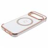 For Google Pixel 9/Pixel 9 Pro Case Compatible with MagSafe Electroplated TPU Phone Cover Hollow Love Hearts