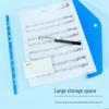 11-Hole 3D A4 Transparent Snap-Button File Bag with Card Holder - Colorful Student Document Organizer