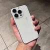 Funda de Teléfono Transparente Blanca de Avión para iPhone 17/16/15 Pro Max/14/13 con Diseño Sencillo