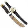 Used Working Item Bulova Watch Automatic Men's Classic Sutton Skeleton 97A138 Silver Gold Open Heart