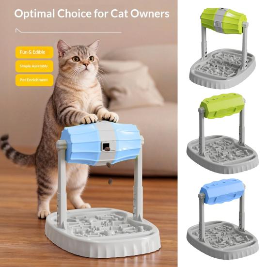 Etkileşimli Köpek Mama Kabı Eğlenceli Yavaş Besleyici Evcil Hayvan Zeka Oyuncakları Yüksekliği Ayarlanabilir Evcil Hayvan Ödül Dağıtıcı Köpekler Kediler İçin Sağlıklı Beslenme Ve IQ Eğitimi