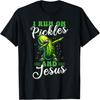 Lustiges Gurken-Einlege-Ich lebe von eingelegten Gurken und Jesus T-Shirt