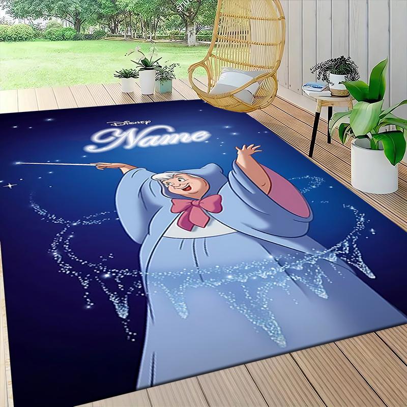 Custom Name Tinkerbell's Magical Night Carpet Rug Customizable Soft Washable Anti-Slip Home Living Room Sofa Mats Personalized Rug. 0909356