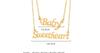 European & American High-End Titanium Steel Gold Letter Pendant Necklace for Women