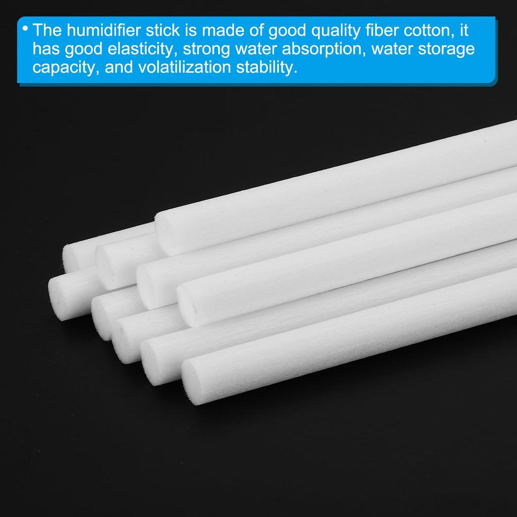 PATIKIL Humidifier Cotton Filter Refillable Filter Core Replacement for USB Mini Humidifiers and Portable 150 x White Sticks, 20-Piece Diffusers, 8mm,